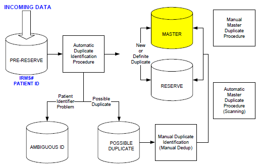 Workflow process for the Automatic Duplicate Identification Procedure